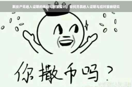 脱贫户无收入证明的挑战与对策探讨，如何开具收入证明与应对策略研究
