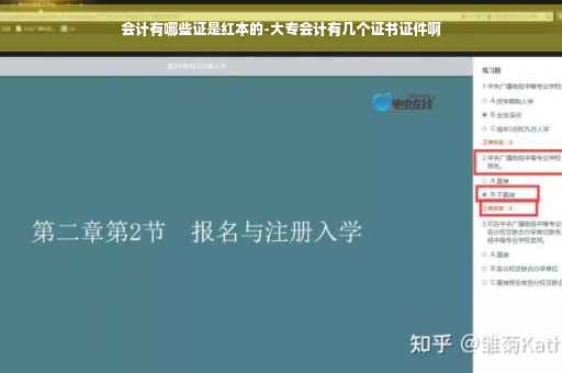 会计有哪些证是红本的-大专会计有几个证书证件啊