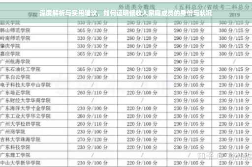 深度解析与实用建议，如何证明低收入家庭成员的身份与状况