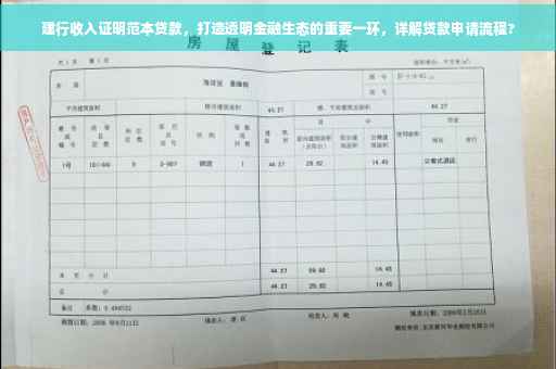 建行收入证明范本贷款，打造透明金融生态的重要一环，详解贷款申请流程?