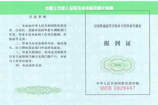 出国工作收入证明范本详解及图片指南