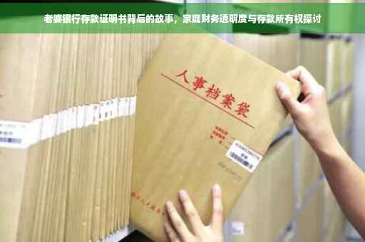 老婆银行存款证明书背后的故事，家庭财务透明度与存款所有权探讨