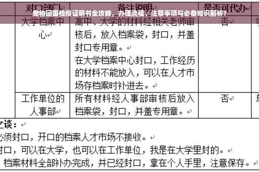 宠物回国检疫证明书全攻略，办理流程、注意事项与必备知识解析?