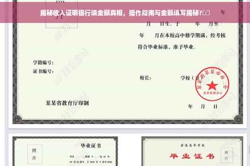 揭秘收入证明银行填金额真相，操作指南与金额填写揭秘?⚡️