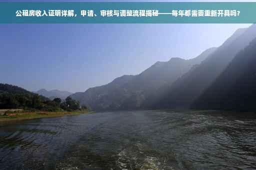 公租房收入证明详解，申请、审核与调整流程揭秘——每年都需要重新开具吗？
