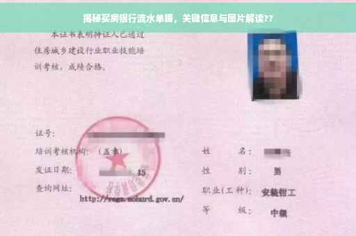 揭秘买房银行流水单据，关键信息与图片解读??