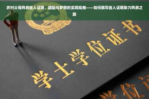 农村父母购房收入证明，耕耘与梦想的实现指南——如何撰写收入证明助力购房之路