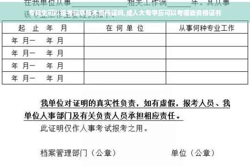 专科生可以报考信息技术资格证吗,成人大专学历可以考哪些资格证书