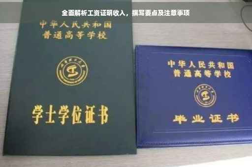 全面解析工资证明收入，撰写要点及注意事项