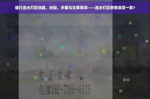 银行流水打印详解，时间、步骤与注意事项——流水打印秒数是否一致？