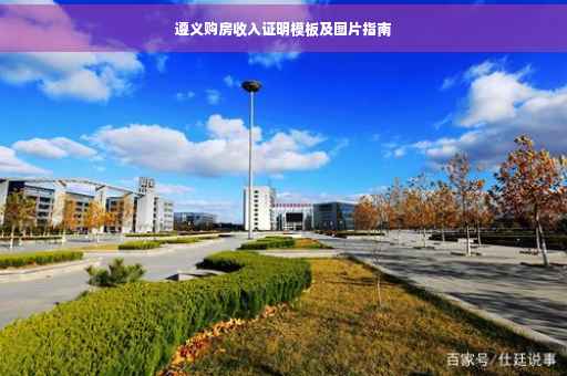 遵义购房收入证明模板及图片指南