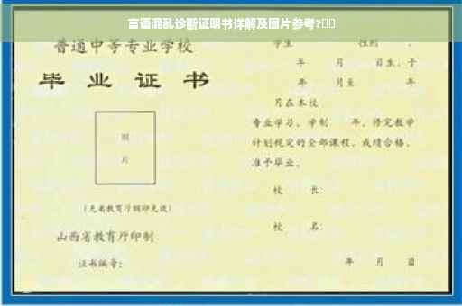 言语混乱诊断证明书详解及图片参考?⚡️