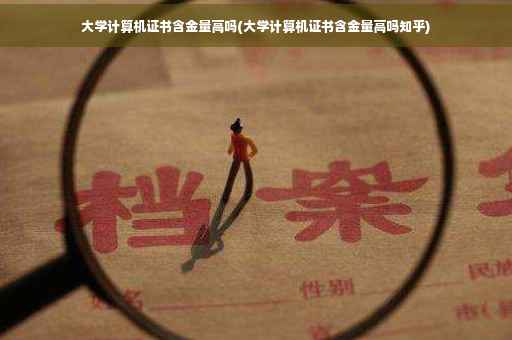 大学计算机证书含金量高吗(大学计算机证书含金量高吗知乎)