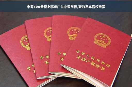 中考300分能上哪些广东中专学校,好的三本院校推荐