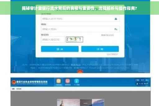 揭秘审计查银行流水背后的真相与重要性，流程解析与操作指南?