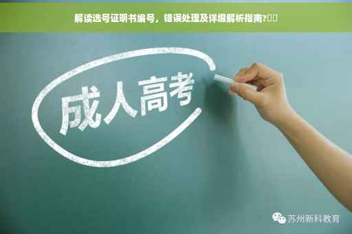 解读选号证明书编号，错误处理及详细解析指南?⚡️