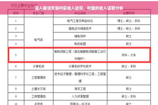 深入解读无锡村田收入状况，村里的收入证明分析