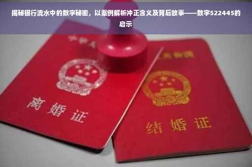 揭秘银行流水中的数字秘密，以案例解析冲正含义及背后故事——数字522445的启示