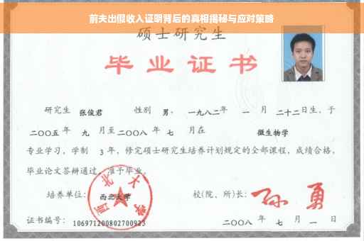 前夫出假收入证明背后的真相揭秘与应对策略