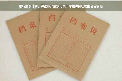 银行流水详解，解读账户流水记录，掌握财务状况的秘密钥匙