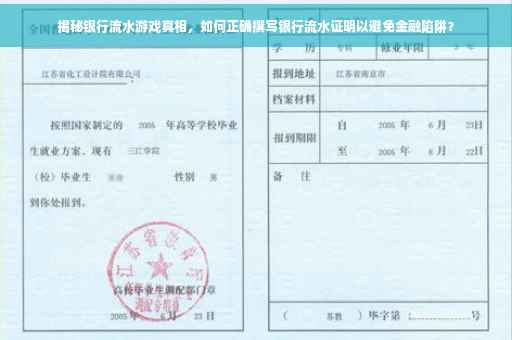 揭秘银行流水游戏真相，如何正确撰写银行流水证明以避免金融陷阱？