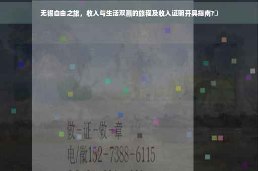 无锡自由之旅，收入与生活双赢的旅程及收入证明开具指南?✨