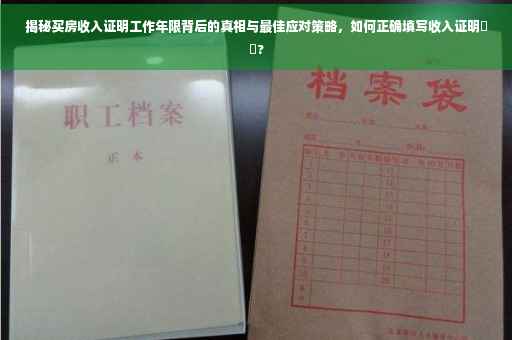 揭秘买房收入证明工作年限背后的真相与最佳应对策略，如何正确填写收入证明⚡️?
