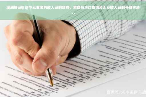 澳洲签证申请中无业者的收入证明攻略，准备与应对指南及无业收入证明开具方法??