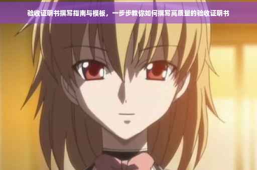 验收证明书撰写指南与模板，一步步教你如何撰写高质量的验收证明书