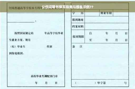 公伤证明书撰写指南与模板示例??