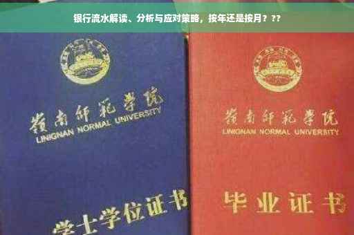银行流水解读、分析与应对策略，按年还是按月？??