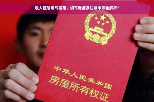 收入证明填写指南，填写地点及注意事项全解析?