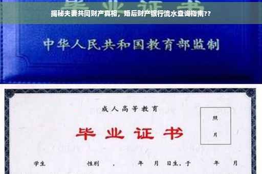 揭秘夫妻共同财产真相，婚后财产银行流水查询指南??