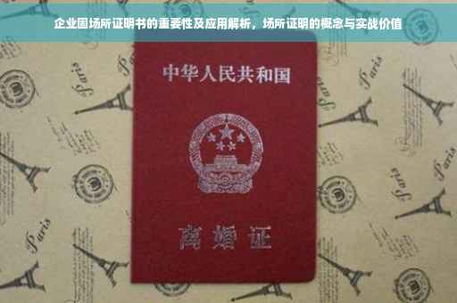 企业固场所证明书的重要性及应用解析，场所证明的概念与实战价值
