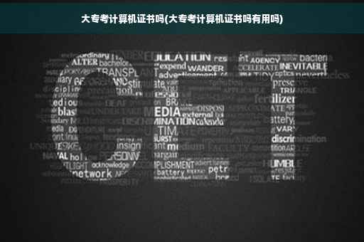 大专考计算机证书吗(大专考计算机证书吗有用吗)
