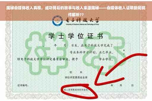 揭秘自媒体收入真相，成功背后的故事与收入来源揭秘——自媒体收入证明新闻稿件解析??