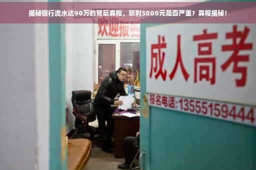 揭秘银行流水达90万的背后真相，获利5000元是否严重？真相揭秘！