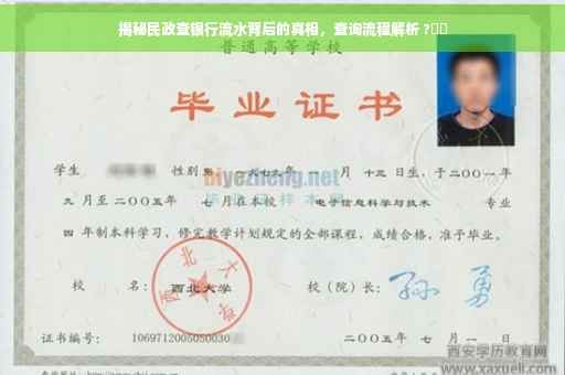 揭秘民政查银行流水背后的真相，查询流程解析 ?⚡️