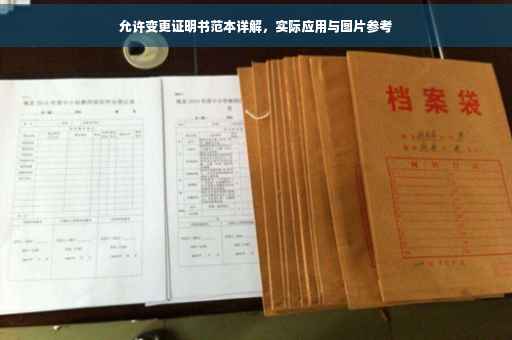 允许变更证明书范本详解，实际应用与图片参考