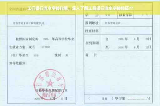 工行银行流水字体详解，深入了解工商银行流水字体特征??