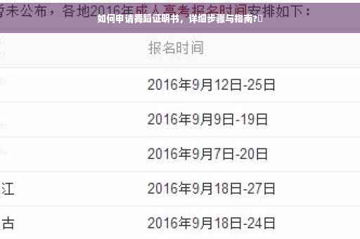 如何申请舞蹈证明书，详细步骤与指南?✨