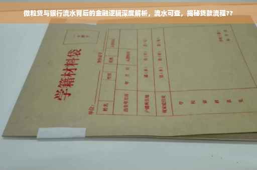 微粒贷与银行流水背后的金融逻辑深度解析，流水可查，揭秘贷款流程??