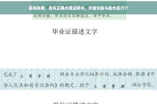 实用指南，如何正确办理证明书，步骤详解与操作技巧??