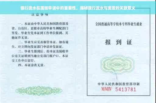 银行流水在美签申请中的重要性，揭秘银行流水与美签的关联意义