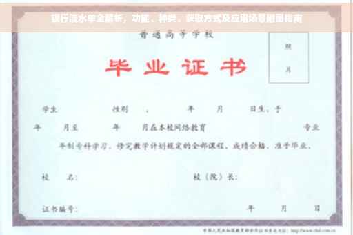 银行流水单全解析，功能、种类、获取方式及应用场景附图指南