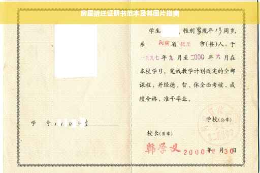 房屋拆迁证明书范本及其图片指南