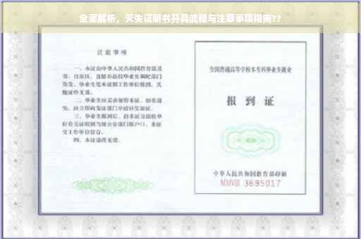 全面解析，灭失证明书开具流程与注意事项指南??