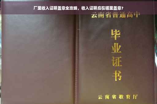 厂里收入证明盖章全攻略，收入证明应在哪里盖章？