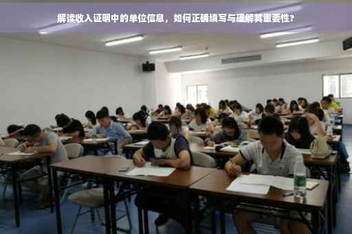 解读收入证明中的单位信息，如何正确填写与理解其重要性?