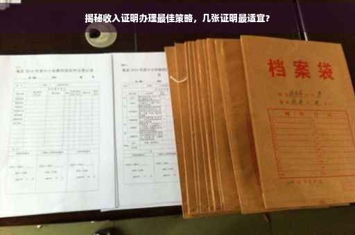 揭秘收入证明办理最佳策略，几张证明最适宜？